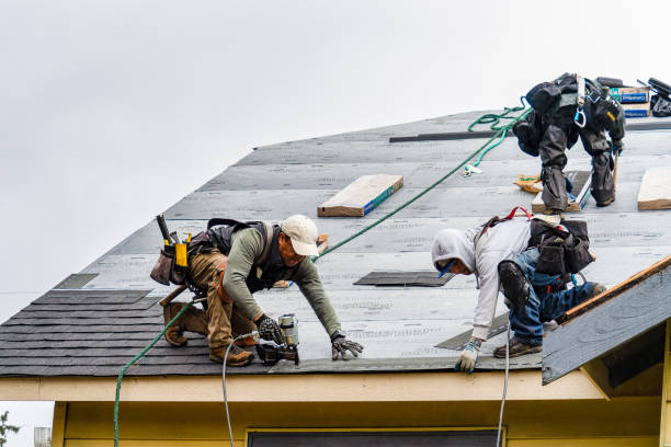 Professional Gutter Installation technician working in Sharon, CT